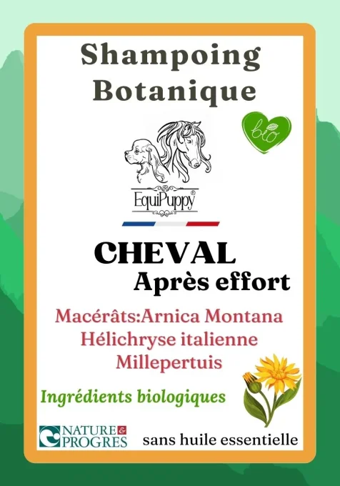 Shampoing  Bio Cheval "Après effort" à l'arnica