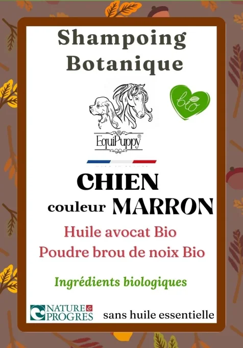 Shampoing naturel et bio pour    Chien marron