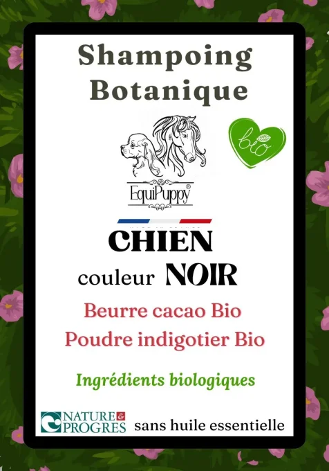 Shampoing naturel et bio pour Chien noir