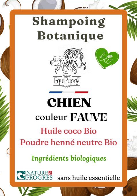 shampoing bio chien poils fauve EquiPuppy