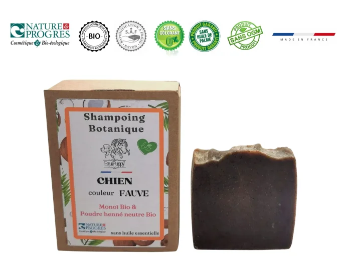 Shampoing naturel et bio pour    Chien fauve