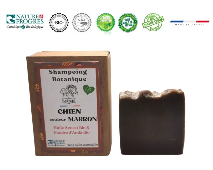 Shampoing naturel et bio pour    Chien marron