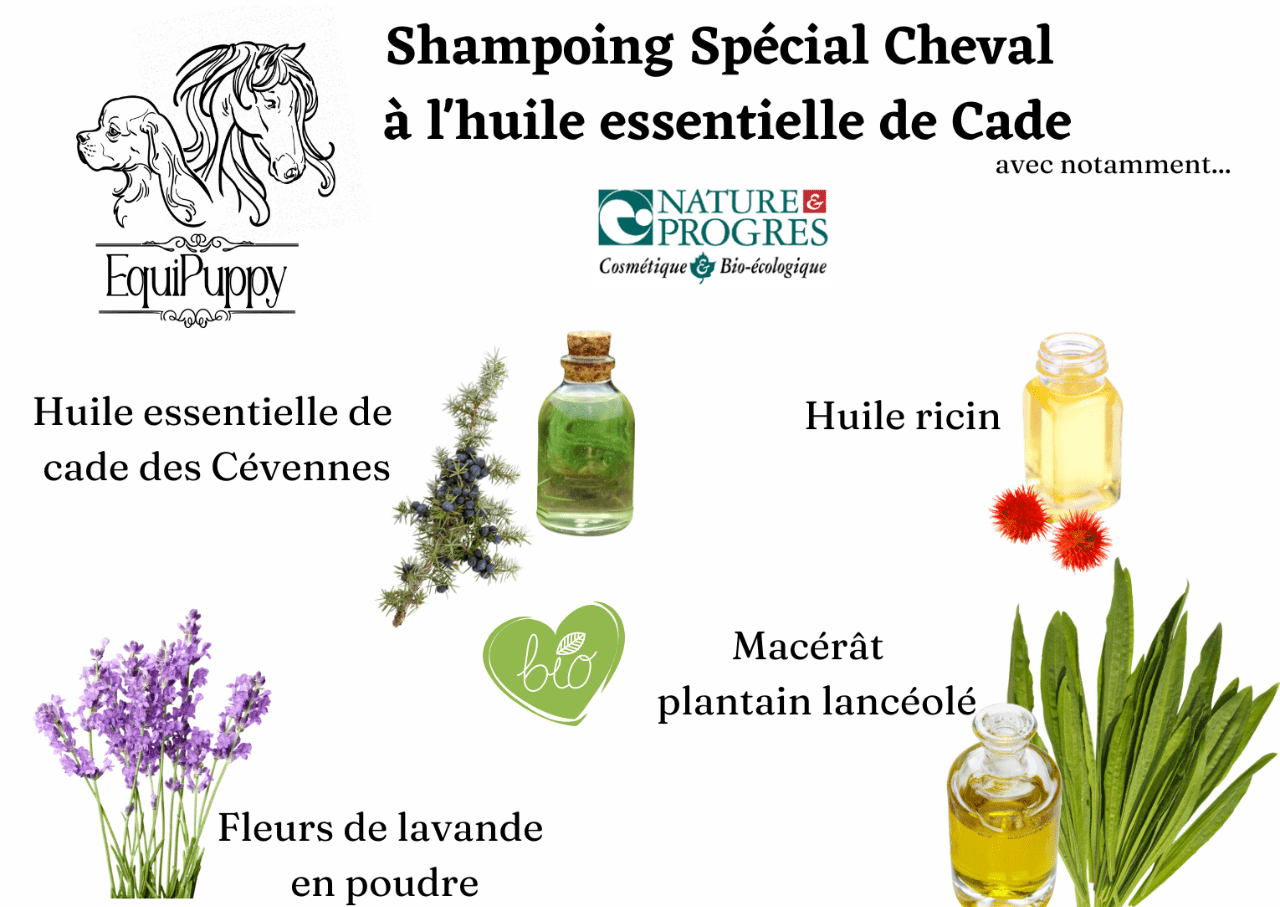 Shampoing Purifiant pour chevaux , base d'ingrédients Bio- EquiPuppy